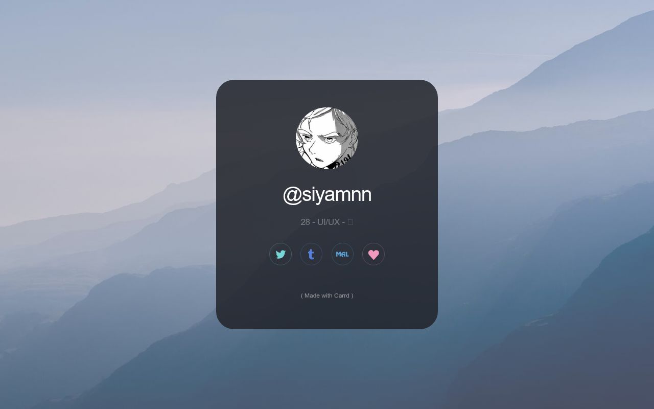 Carrd profile picture for @siyam